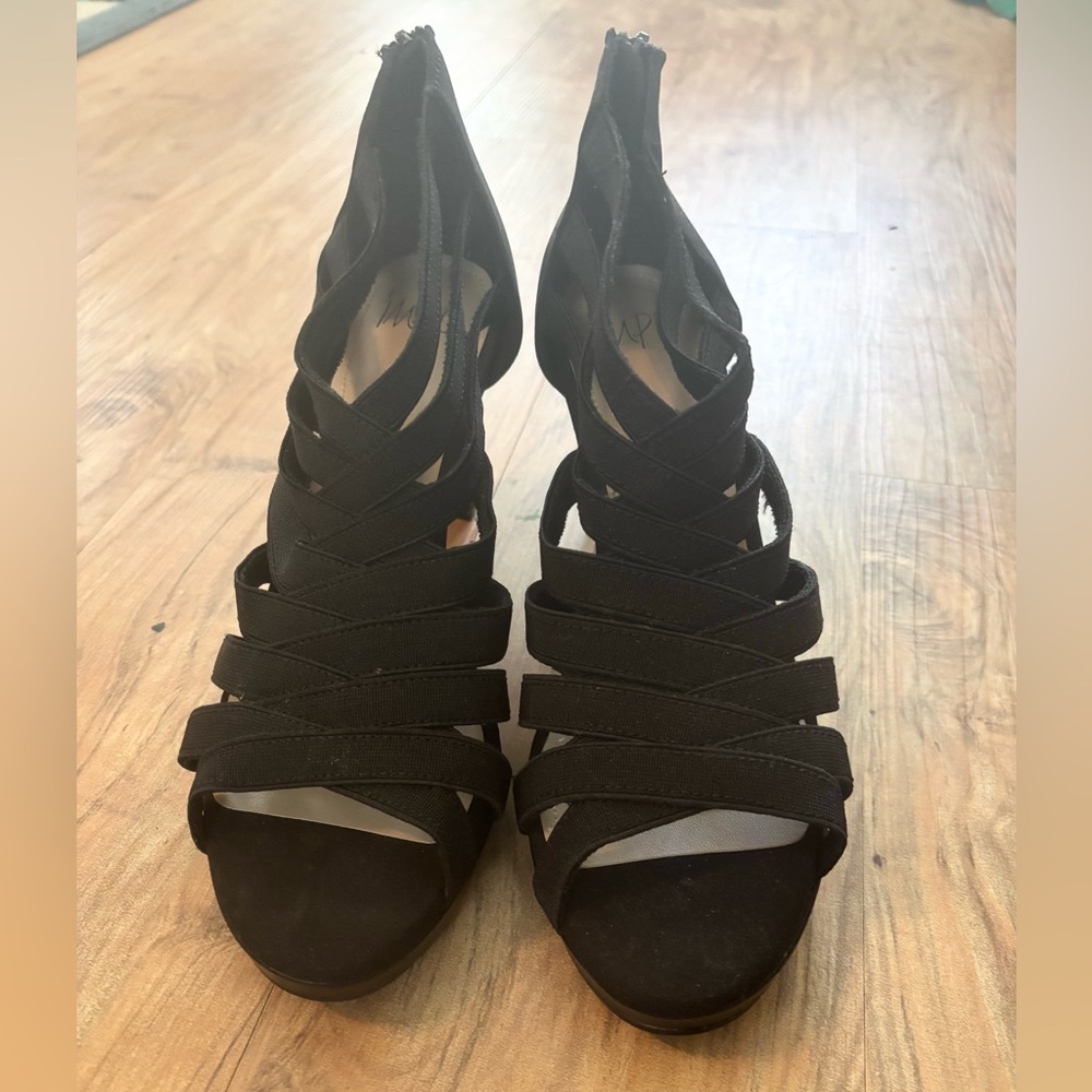 Impo Elegant Black Strappy Heels